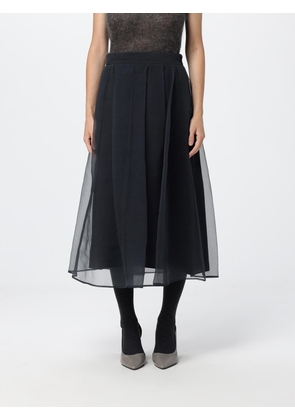 BRUNELLO CUCINELLI High-Waisted Silk Full Midi Skirt