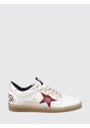 GOLDEN GOOSE Ball Star Low-Top Nappa and Crackle Leather Sneakers with Distressed Effect