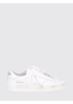 GOLDEN GOOSE Stardan Low-Top Calfskin Leather Sneakers with Printed Logo