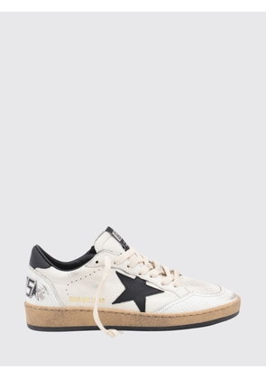 GOLDEN GOOSE Ball Star Crackle Leather Low-Top Sneakers with Distressed Effect
