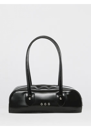 COMME DES GARÇONS Calfskin Leather Shoulder Bag with Metal Eyelets