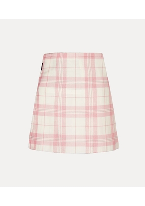 Vivienne Westwood Mini Kilt Coquette Check Ivory-pink 38 Women