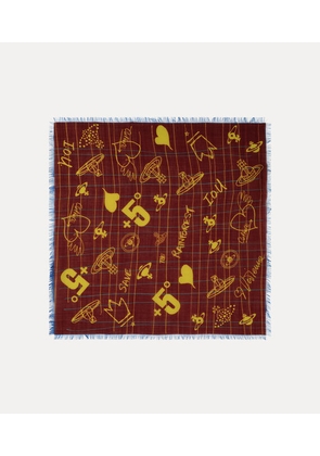 Vivienne Westwood Plus Five Square Plus Five Allover Oxblood  Unisex