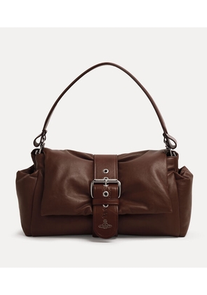 Vivienne Westwood Hazel XL Treasure Handbag Supple Leather Chestnut