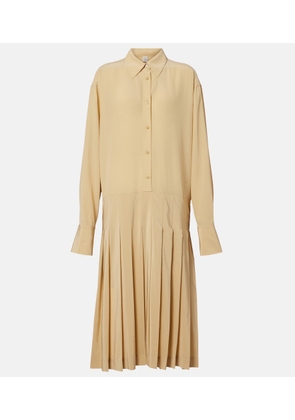 Toteme Pleated silk shirt dress