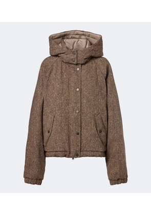 Brunello Cucinelli Hooded wool-blend down jacket
