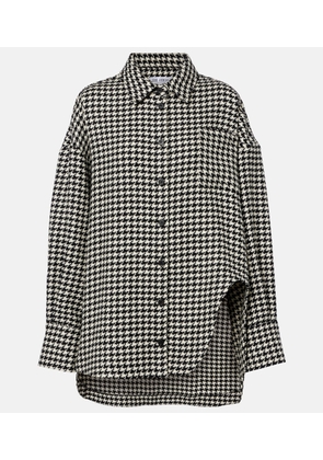 The Attico Houndstooth virgin wool shirt