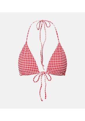 Montce Emma gingham seersucker bikini top