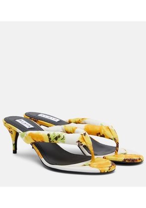 Alaia Floral padded thong sandals