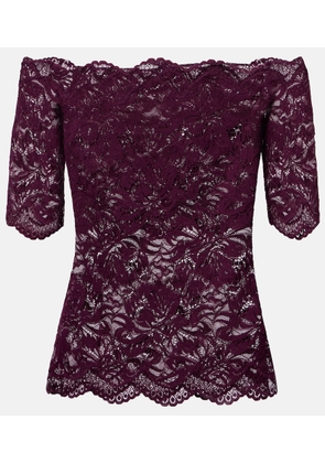 Rabanne Off-shoulder lace top