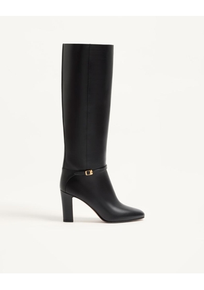 Valentino Garavani Pattie Calfskin Boot 100Mm Woman BLACK 36