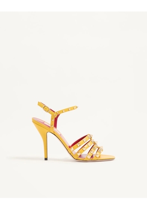 Valentino Garavani Rockstud Kidskin Sandal 100mm Woman YELLOW 35