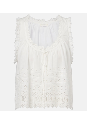 Doen Toussine broderie anglaise cotton top