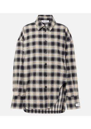 The Attico Checked asymmetric cotton shirt