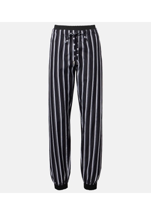 The Attico Striped cotton sweatpants