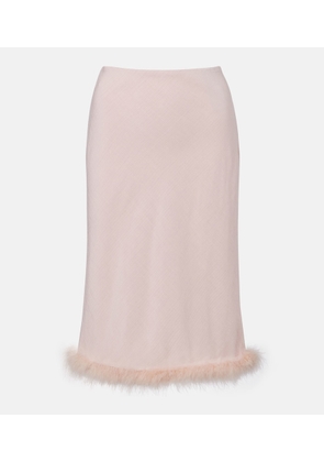 Dorothee Schumacher Soft Vibes feather-trimmed midi skirt