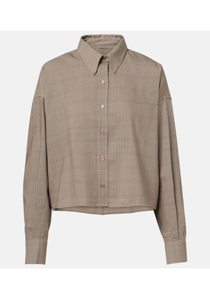 The Frankie Shop Arlen plaid wool-blend shirt