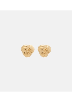 Bottega Veneta Intreccio 18kt gold-plated sterling silver earrings