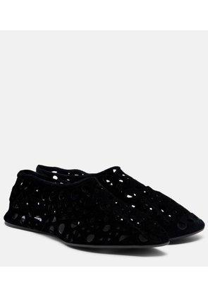 Alaia Vienne suede ballet flats