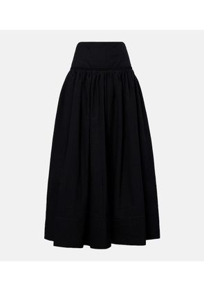 Alaia Cotton-blend maxi skirt