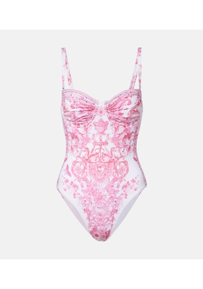 Camilla Embellished printed swimsuit