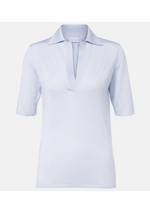 Gabriela Hearst Casius cashmere and silk polo shirt