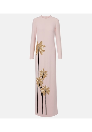 Costarellos Nevina crystal-embellished crepe gown