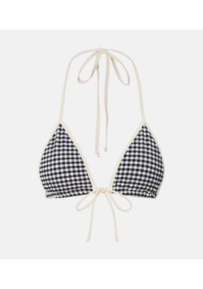Montce Emma gingham seersucker bikini top