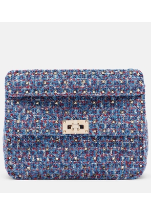 Valentino Garavani Rockstud Spike Medium tweed top-handle bag