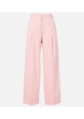 Jil Sander Pleated cotton wide-leg pants