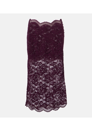 Rabanne Floral lace midi skirt