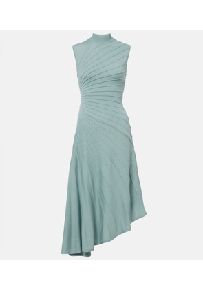 Alaia Ray asymmetric virgin wool midi dress