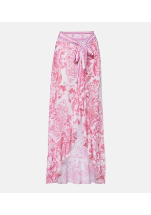 Camilla Printed jersey beach cover-up