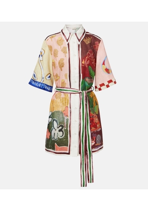 Alemais x MLAK Tangible Love printed linen minidress