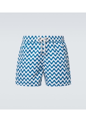Frescobol Carioca Santos printed swim trunks