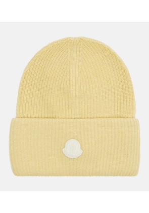 Moncler Logo wool and cashmere beanie
