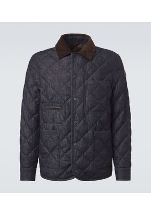 Moncler Quilted denim down jacket