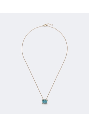 Yvonne Leon Crabe Coquillage 9kt gold pendant necklace with turquoise and diamonds