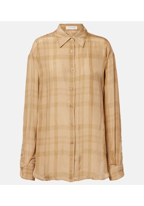 The Frankie Shop Peri checked twill shirt