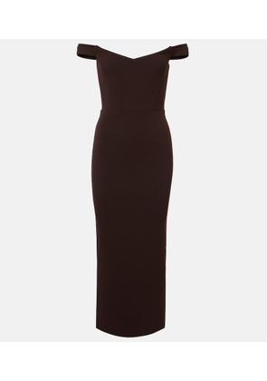 Alex Perry Off-shoulder midi dress