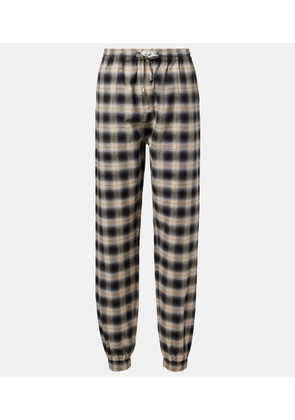 The Attico Checked cotton sweatpants