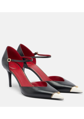 Valentino Garavani D'Orsay Heartip leather pumps