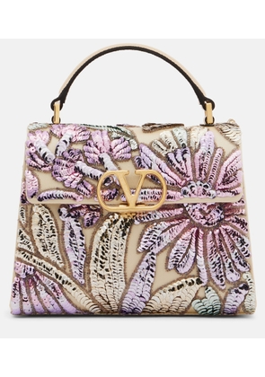 Valentino Garavani VSling Mini sequined satin top-handle bag
