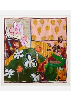 Alemais x MLAK printed silk twill scarf