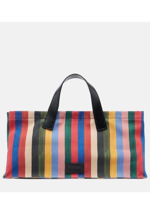 Staud Port Medium striped canvas tote bag