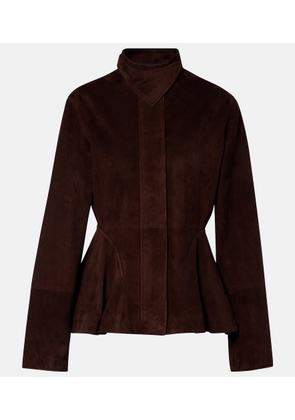 Alaia Peplum suede jacket