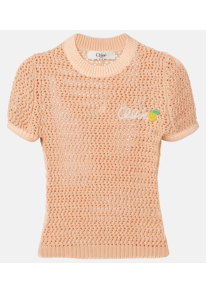 Chloe Crocheted cotton top