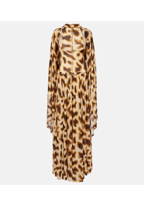 Christopher Esber Printed draped caped gown