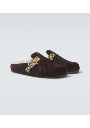 Burberry Urchin shearling-lined suede clogs