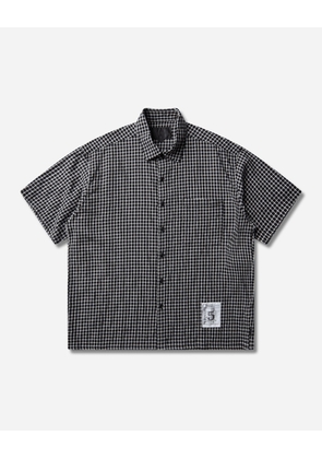 Men s BW Check Shortsleeve Shirt Black
